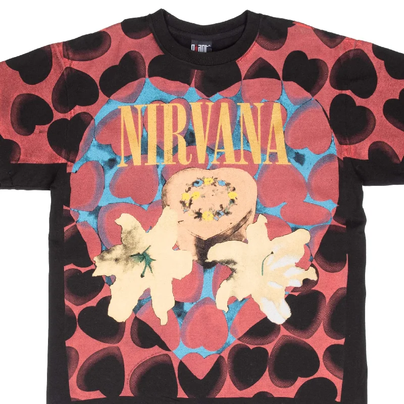 Body Design BOOTLEG ALL OVER PRINT NIRVANA HEART BOX 1993 TEE SHIRT XL MADE IN USA Body Design BOOTLEG ALL OVER PRINT NIRVANA HEART BOX 1993 TEE SHIRT XL MADE IN USA