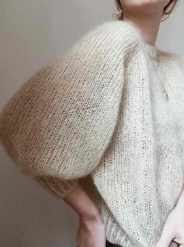 High waist design Sweater no 1 by My Favourite Things Knitwear, Silk Mohair yarn kit (excl pattern) High waist design Sweater no 1 by My Favourite Things Knitwear, Silk Mohair yarn kit (excl pattern)